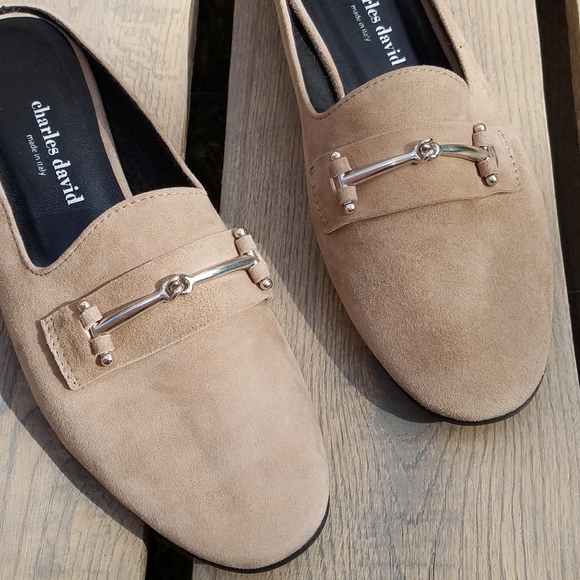 Charles David Suede Leather Classic Loafer Mule Itay - Picture 9 of 16